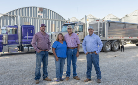 The Bellar family grows soybeans, corn and wheat on their farm in Elk County.