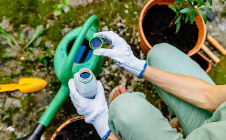 Fertilizer in the garden
