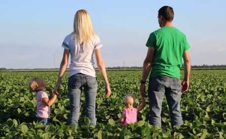 Kohl Family Kansas Farmers in field