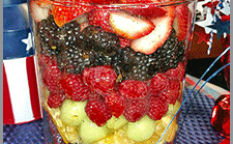 Recipe Rainbow Fruit Bowl with Lemon Honey Dressing