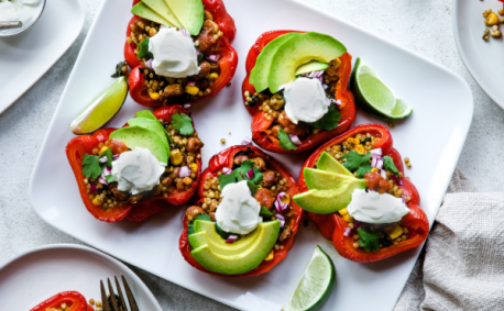 Sorghum Stuffed Peppers