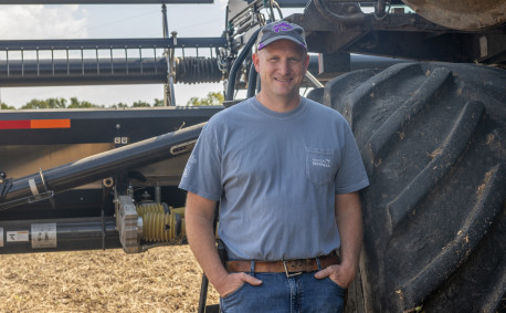 Jason Unruh's focus on soil health includes the practices of no-till, cover cropping and crop rotation. 