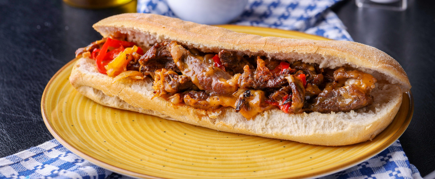 Philly cheesesteak sandwich