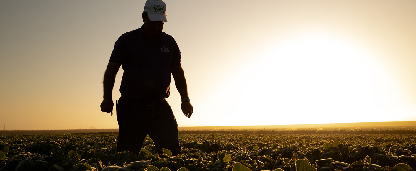 Ron Ohlde Kansas farmer field silhouette