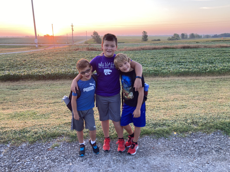 Heiniger family farm children