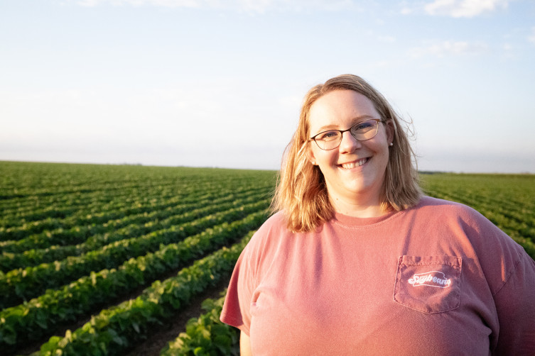 Teresa Brandenburg Kansas farmer in field