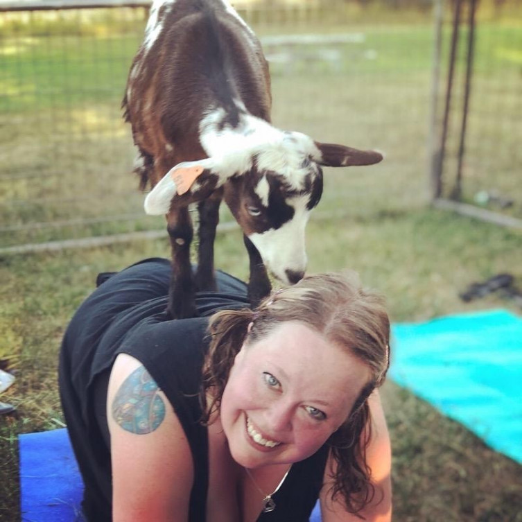 Goat yoga in Overland Park