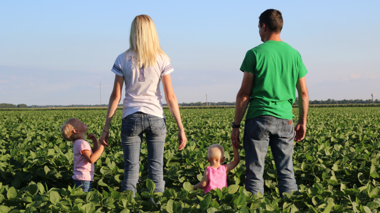 Kohl Family Kansas Farmers in field