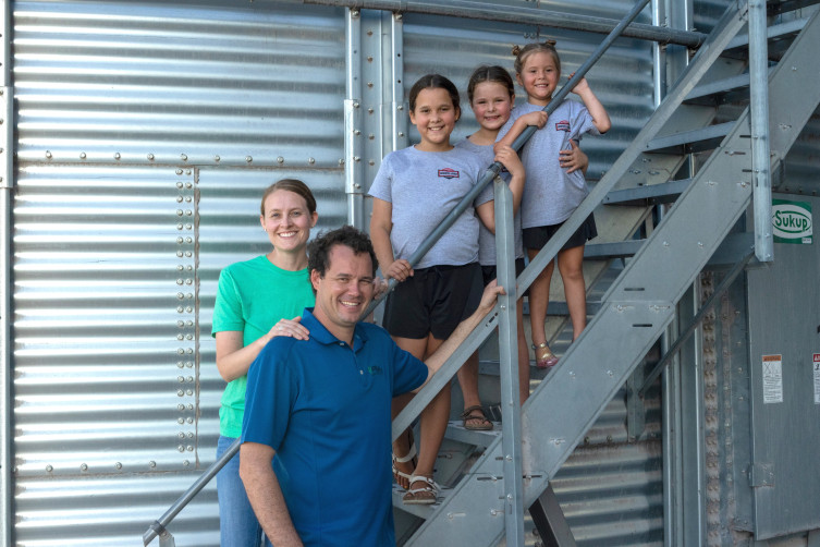 Moreland Farms family grain bin