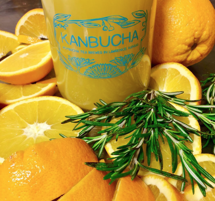 Kombucha Made in Lawrence Kansas - Rosemary Orange