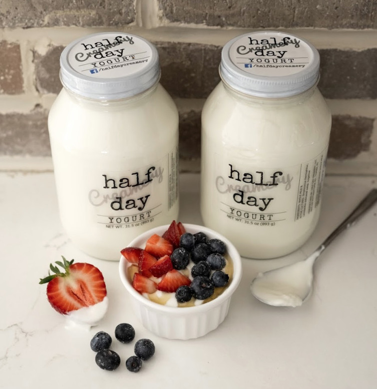Half Day Creamery yogurt with berries