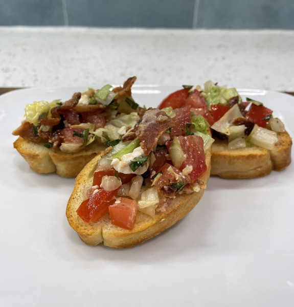 BLT bruschetta rounds