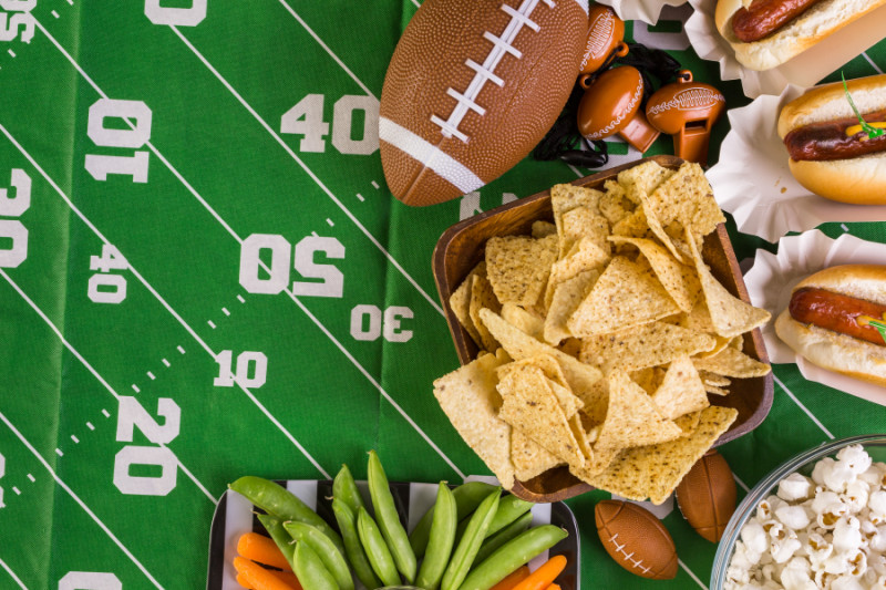 Super Bowl party spread