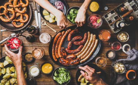 Different kinds of sausages from around the world