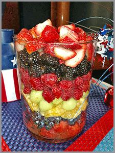 Recipe Rainbow Fruit Bowl with Lemon Honey Dressing